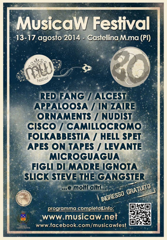 MUSICA W FESTIVAL 2014 - ALCEST, LEVANTE e CISCO completano il cartellone del festival con RED FANG, APPALOOSA, IN ZAIRE e altri